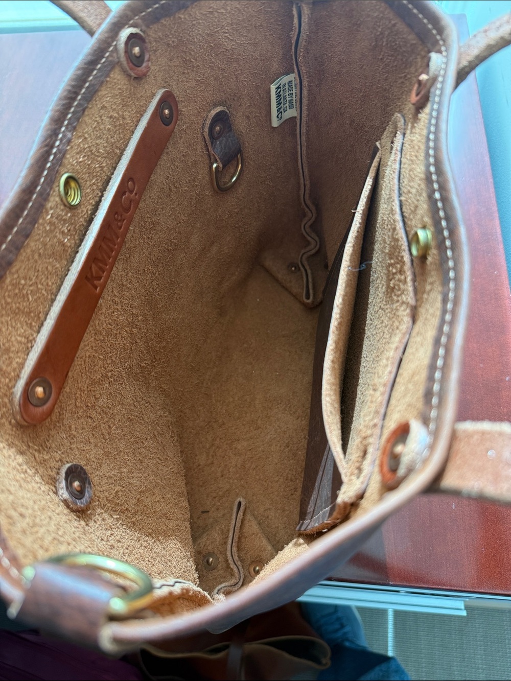 Kmm mini Kodiak Brown Leather Tote Bag - Everyday Carry - Picture 4 of 4